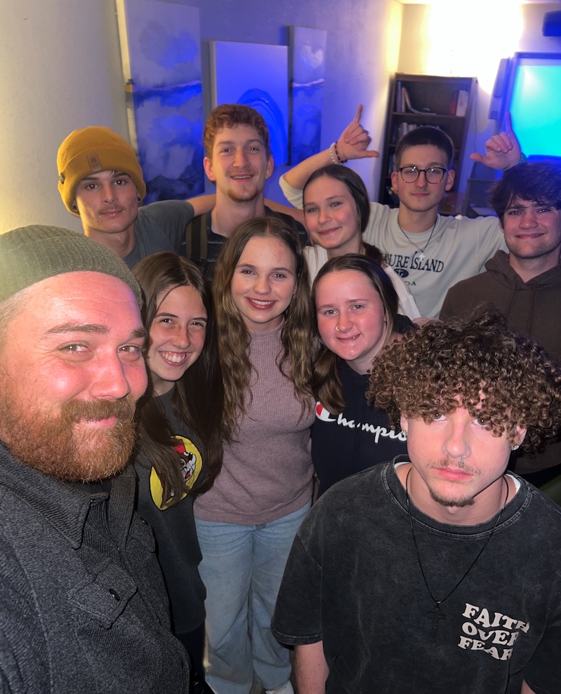 Aaron Salvato with students from the first GoodLion School of Discipleship cohort
