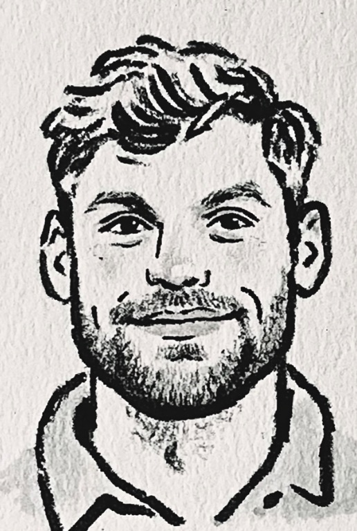 Hand drawn portrait of Blake Dunn
